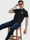 Black Drifit Custom Printed Polo T shirt