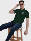 Bottle Green Drifit Custom Printed Polo T shirt