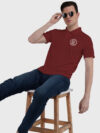 Maroon Drifit Custom Printed Polo T shirt - Image 3