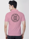 Honeycomb Matte Custom Pink Collar Tshirt