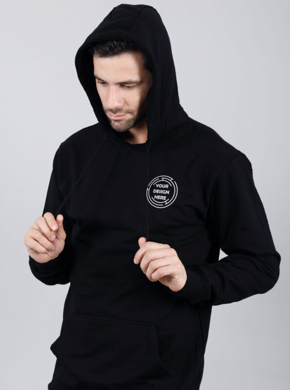 Customize Black Hoodie Print