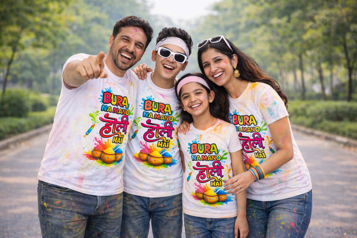 Men's Holi T-Shirts | Indrajeet Print