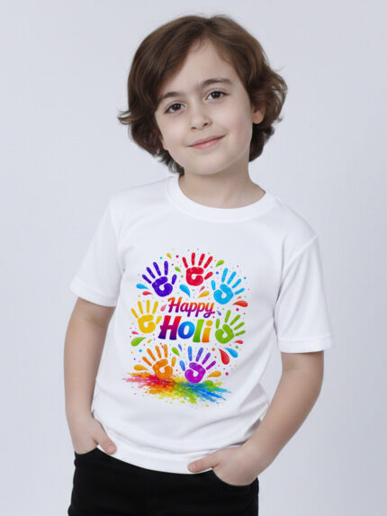 Happy Holi Kid’s T-Shirt | Indrajeet Print