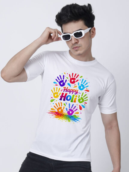Happy Holi Men’s T-Shirt | Indrajeet Print