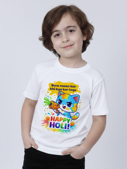 Happy Holi Kid’s T-Shirt | Indrajeet Print