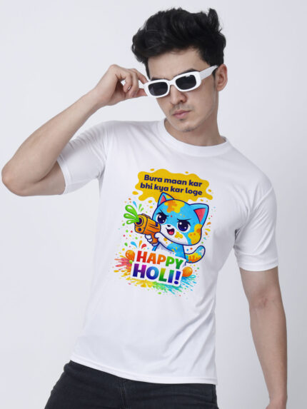 Happy Holi Men’s T-Shirt | Indrajeet Print