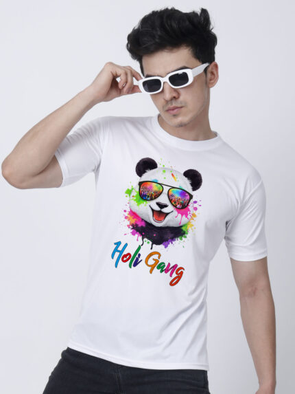 Panda Holi Gang Men’s T-Shirt | Indrajeet Print