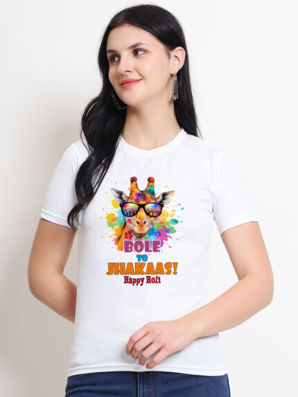 Bole to Jhakaas Holi Women’s T-Shirt | Indrajeet Print
