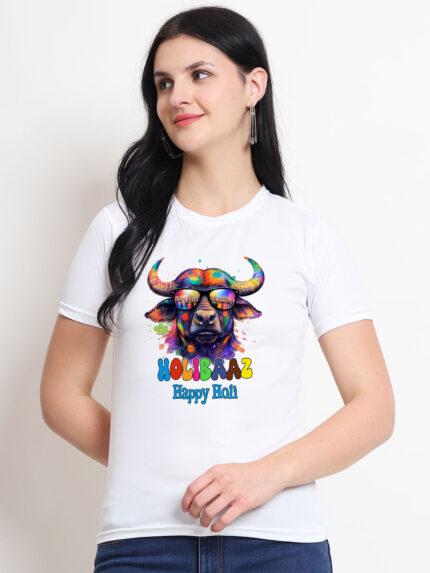 Holibaaz Holi Women’s T-Shirt | Indrajeet Print