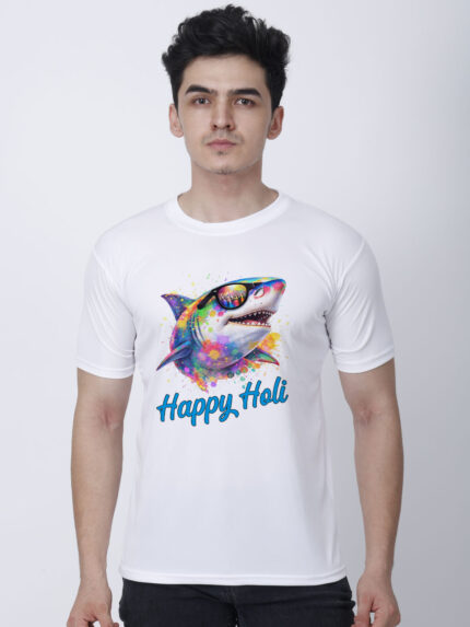 Shark Holi Men’s T-Shirt | Indrajeet Print