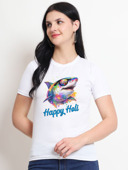 Shark Holi Women’s T-Shirt | Indrajeet Print