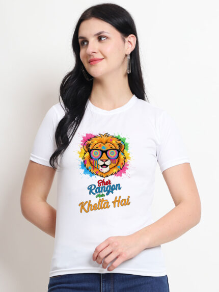 Sher Rango Mai Khelta hai Women’s T-Shirt | Indrajeet Print