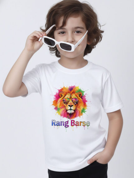 Rang Barse Holi Special Kid’s T-Shirt | Indrajeet Print