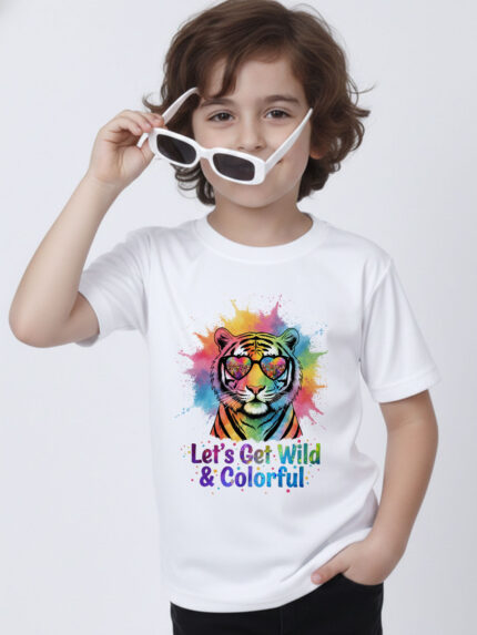Let’s Get Wild Holi Kid’s T-Shirt | Indrajeet Print