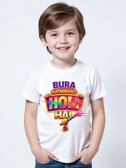 Bura Na Maano Holi Hai Kid’s T-Shirt | Indrajeet Print