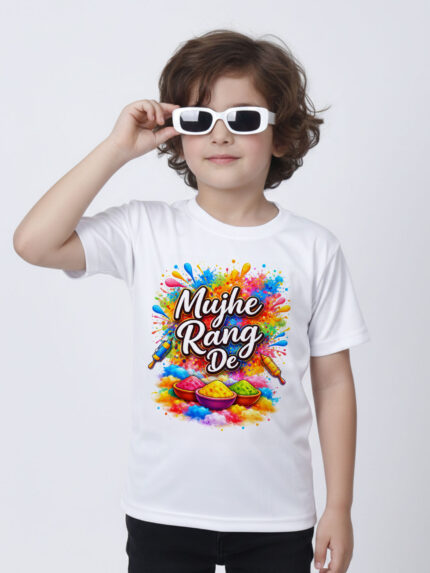 Mujhe Rang De Kid’s T-Shirt | Indrajeet Print