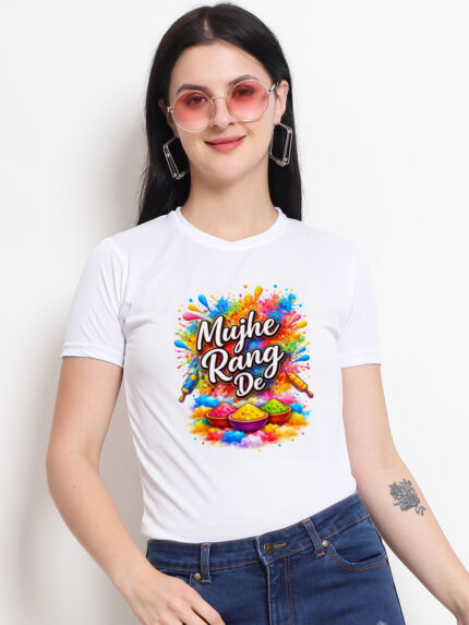 Mujhe Rang De Women’s T-Shirt | Indrajeet Print