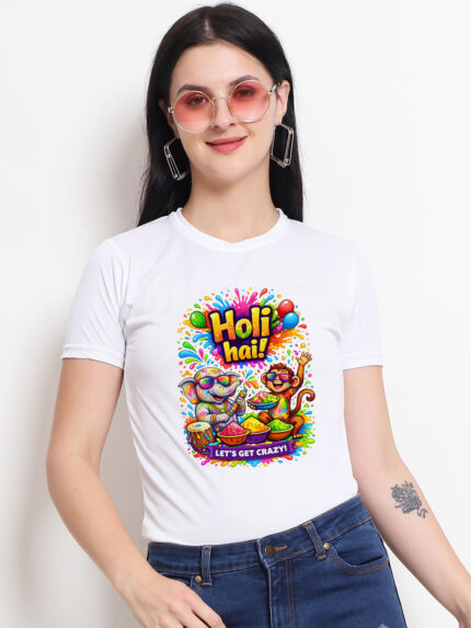 Funny Holi Women’s T-Shirt | Indrajeet Print