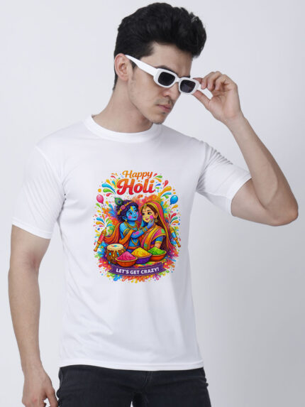 Lord Krishna Holi Men’s T-Shirt | Indrajeet Print