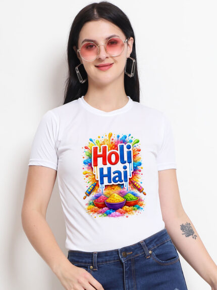 Holi Hai Women’s T-Shirt | Indrajeet Print