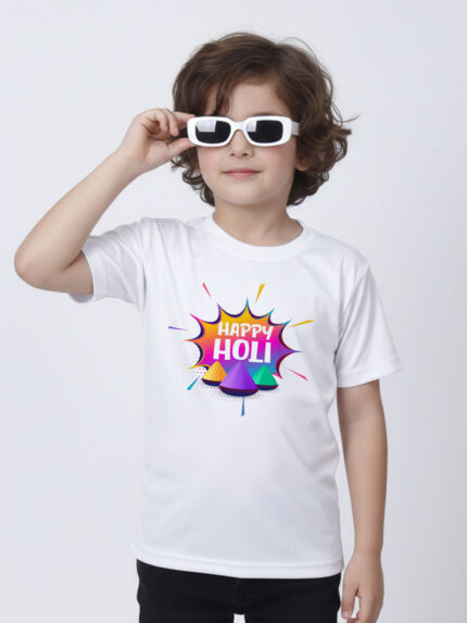 Festival of Colour Happy Holi Kid’s T-Shirt | Indrajeet Print