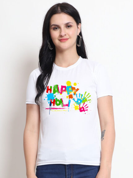 Stylish Holi Women’s T-Shirt | Indrajeet Print
