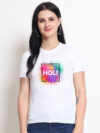 Splashing Colour Holi Women's T-Shirt | Indrajeet Print