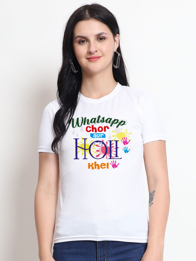 Whatsapp Chor aur Holi Khel Women's T-Shirt