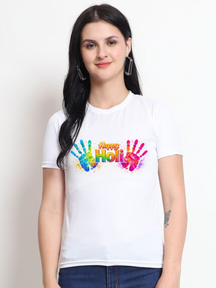 Happy Holi Women’s T-Shirt | Indrajeet Print