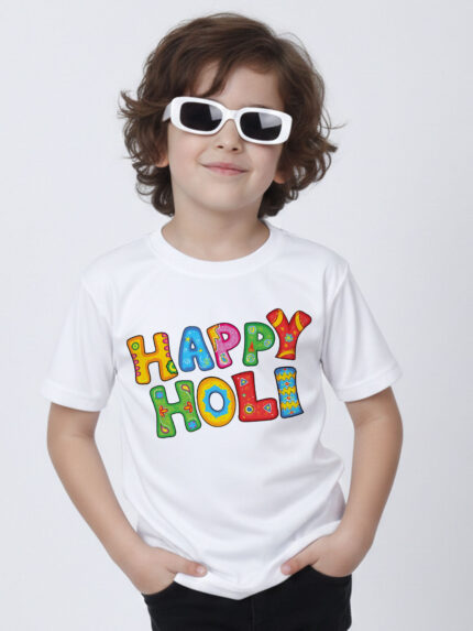 Happy Holi Kid’s T-Shirt | Indrajeet Print